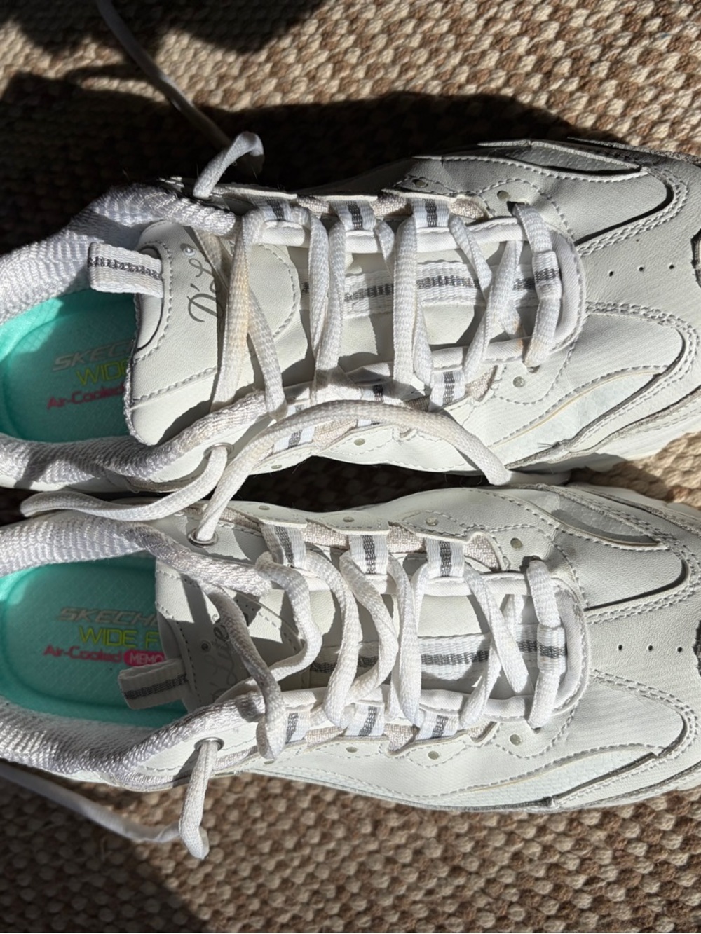 Skechers White 9 wide, Sneakers with Aqua Insole D’Lite, memory foam - Picture 6 of 10